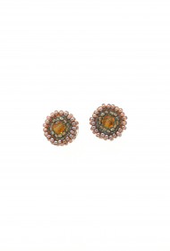 Beaded Dot Stud Earrings